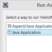 Select Java Application